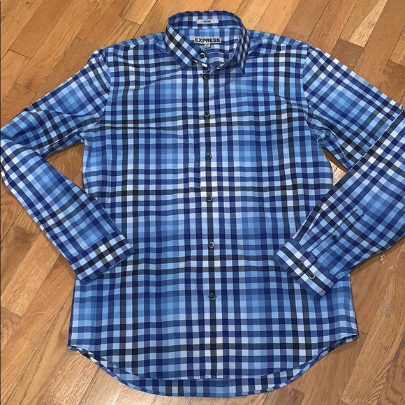 Express button down fitted size M (15/15 1/2) - Picture 1 of 4